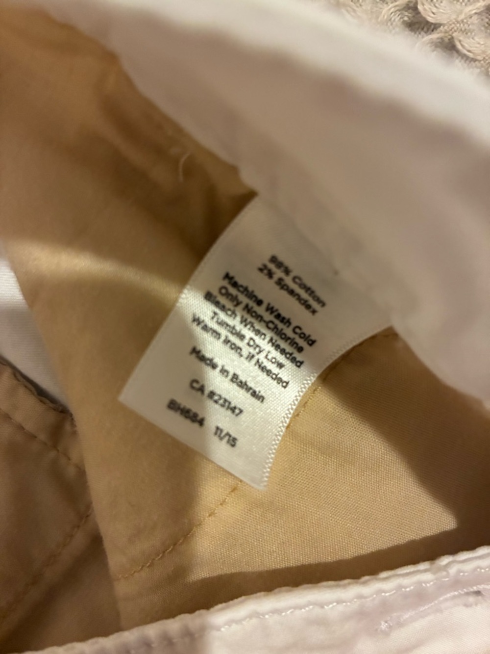 Talbots White Weekend Chino Pants, 2P - Picture 2 of 7